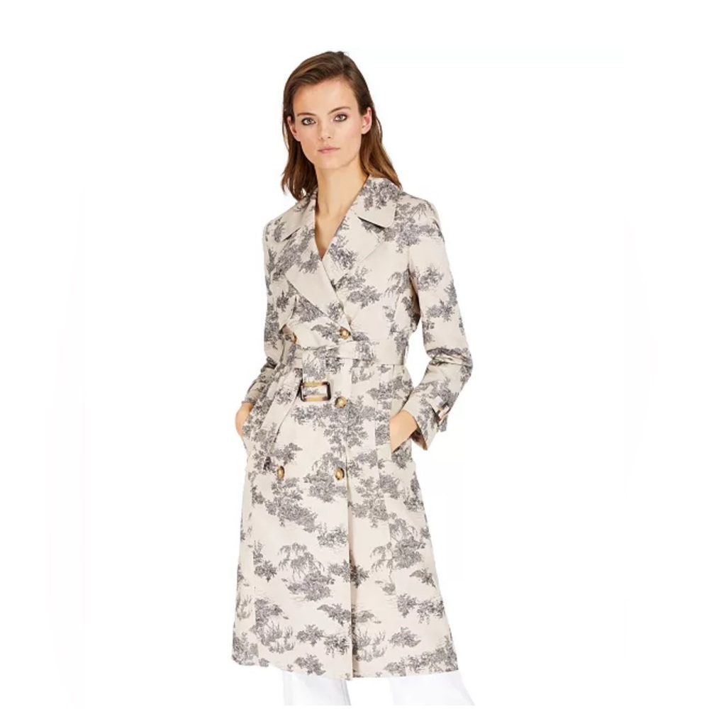 INC Toile-Print Trench Coat, it’s giving Dior